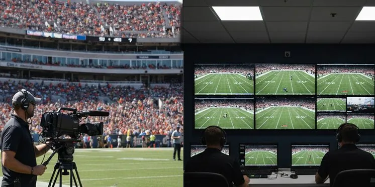 Remote production of a live sports event